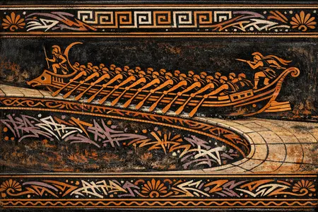 The Argonaut Pool — Ancient Greek red-figure vase painting × skate and graffiti graphics
