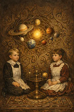 The Nursery Orrery — Victorian salon portraiture × occult psychedelia