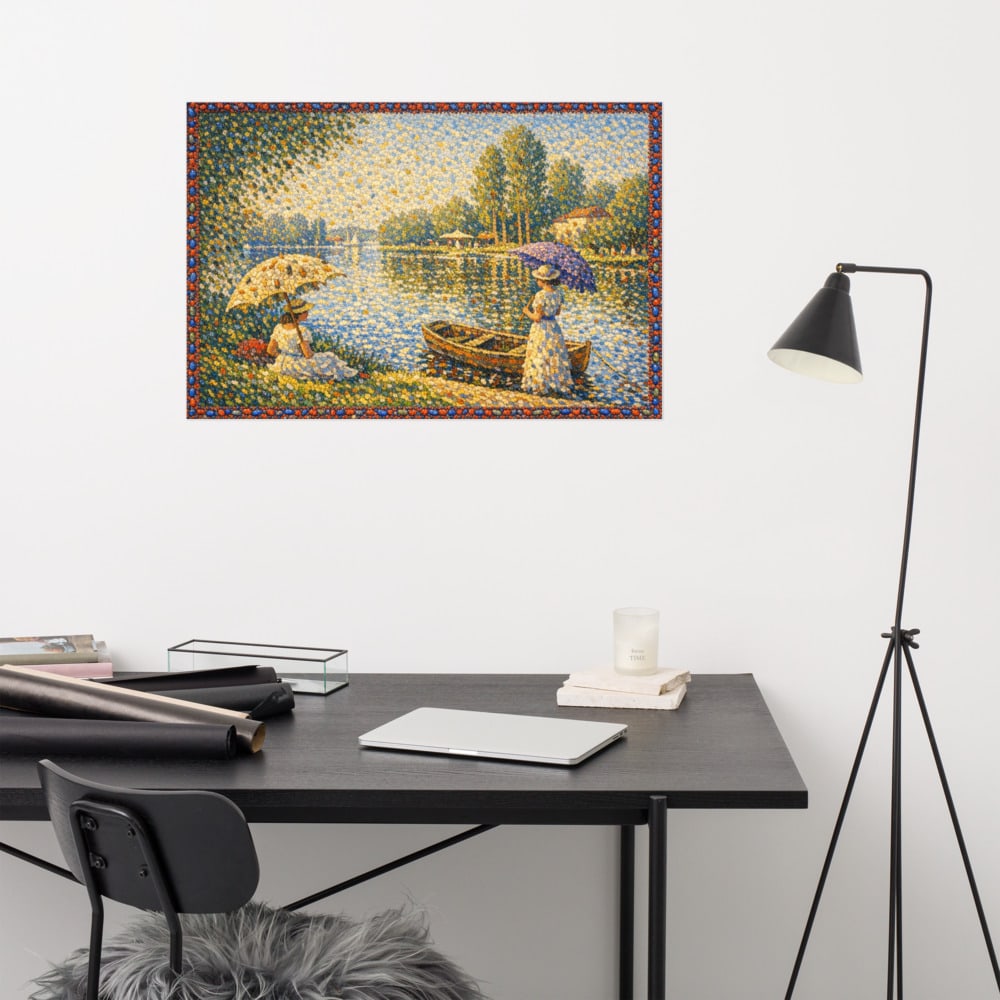 Sunday Hover printed and photographed on a wall