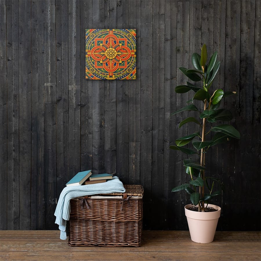 Cloverleaf Lotus printed and photographed on a wall