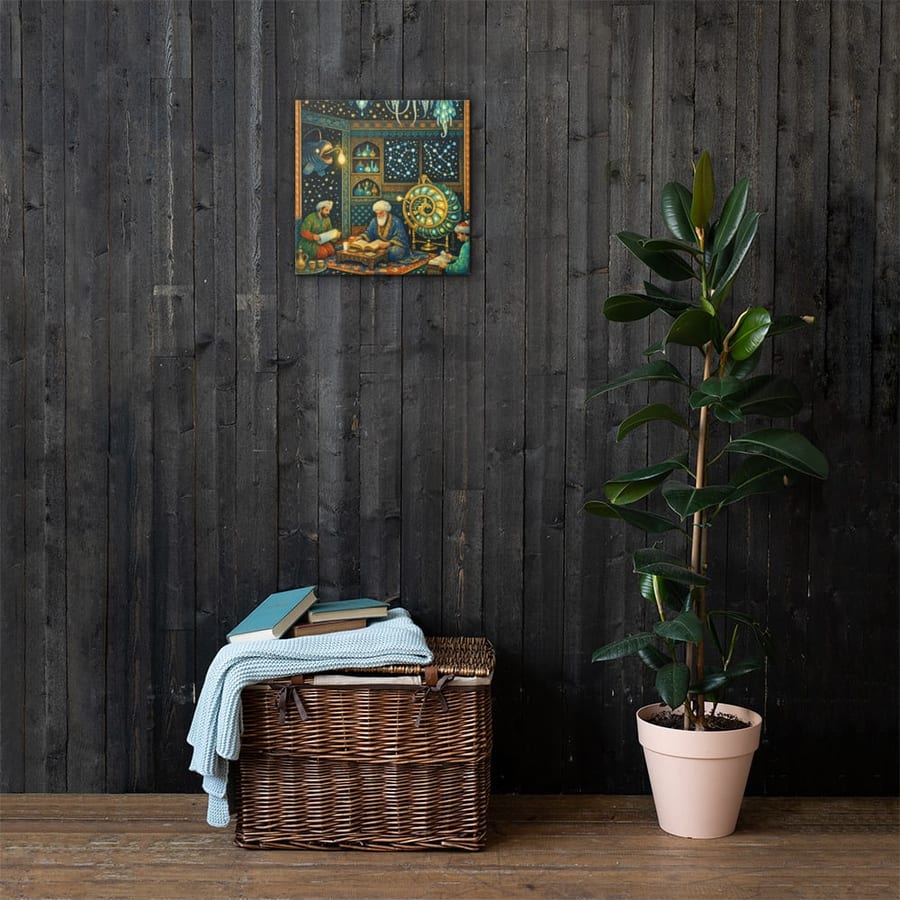 Nautilus Astrolabe printed and photographed on a wall